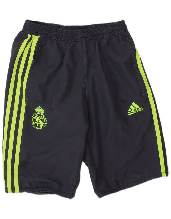 ADIDAS Boys Real Madrid Sport Shorts 9-10 Years  Navy Blue Polyester