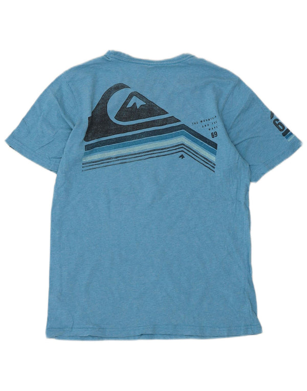 Quiksilver T-Shirt mit Grafik für Jungen, 13–14 Jahre, blaue Baumwolle