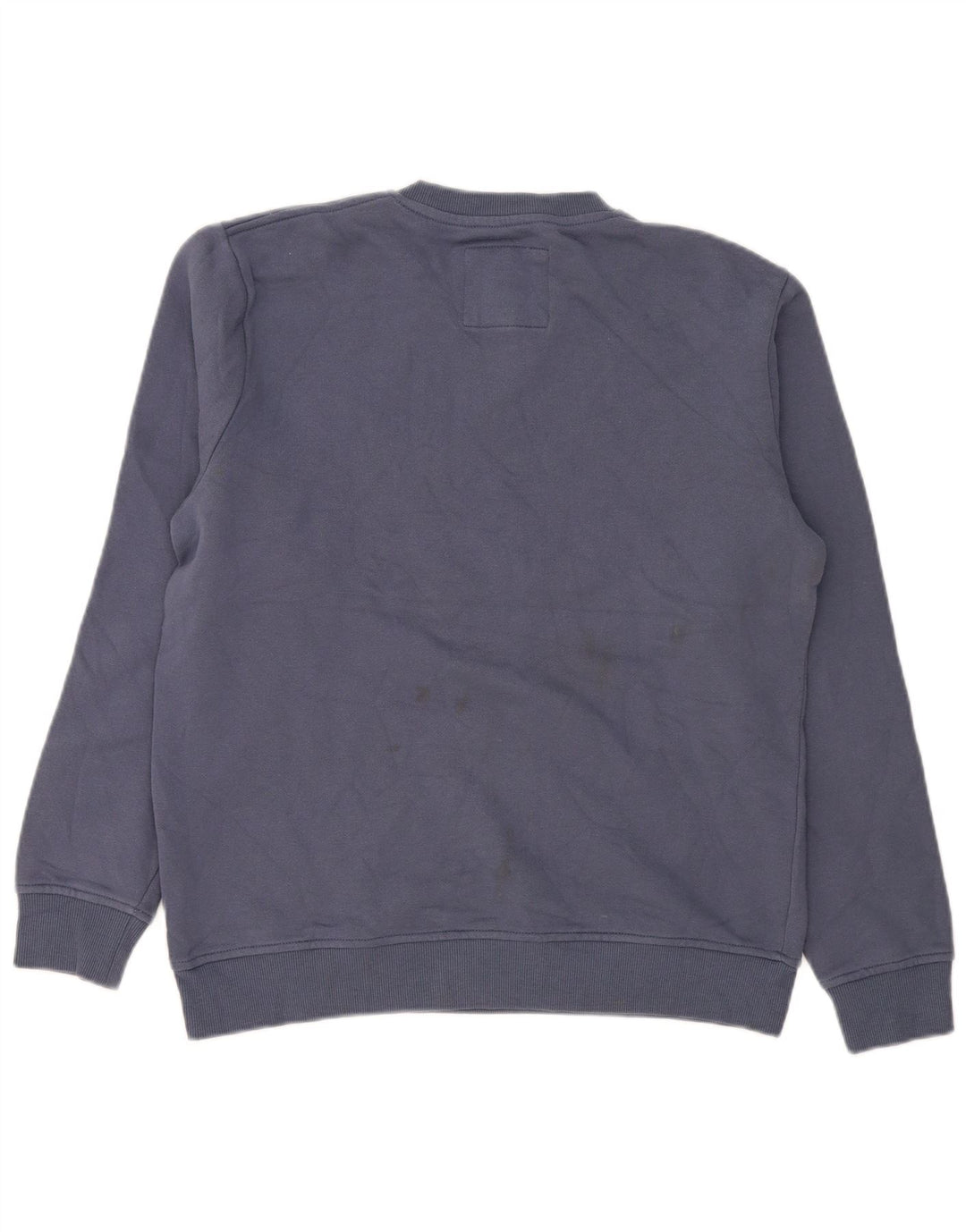 Crew Clothing Herren-Sweatshirt-Pullover aus mittelblauer Baumwolle