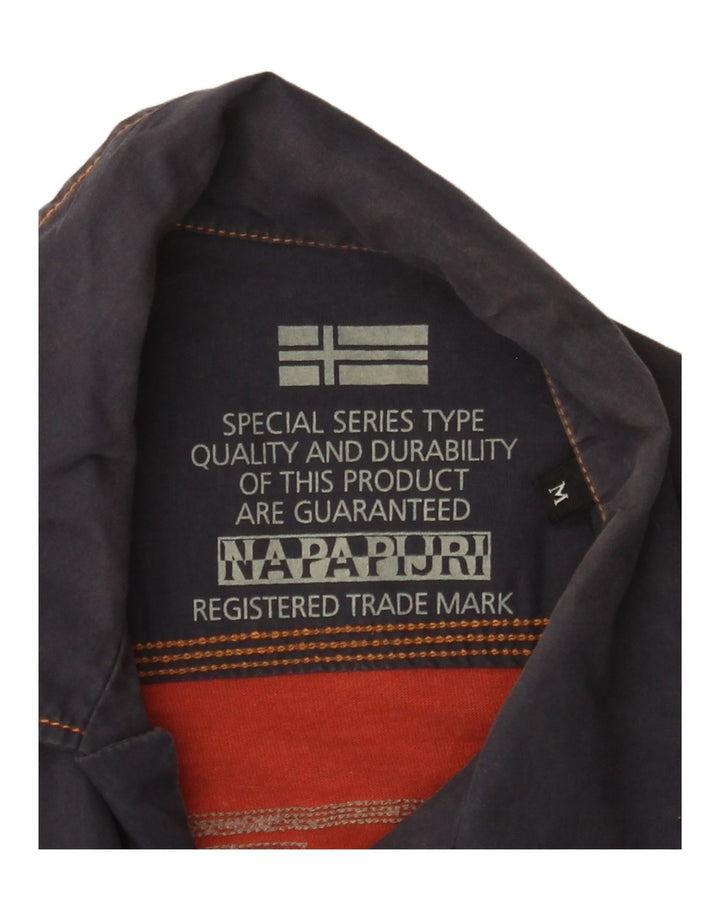 NAPAPIJRI Mens Graphic Short Sleeve Shirt Medium Navy Blue Floral