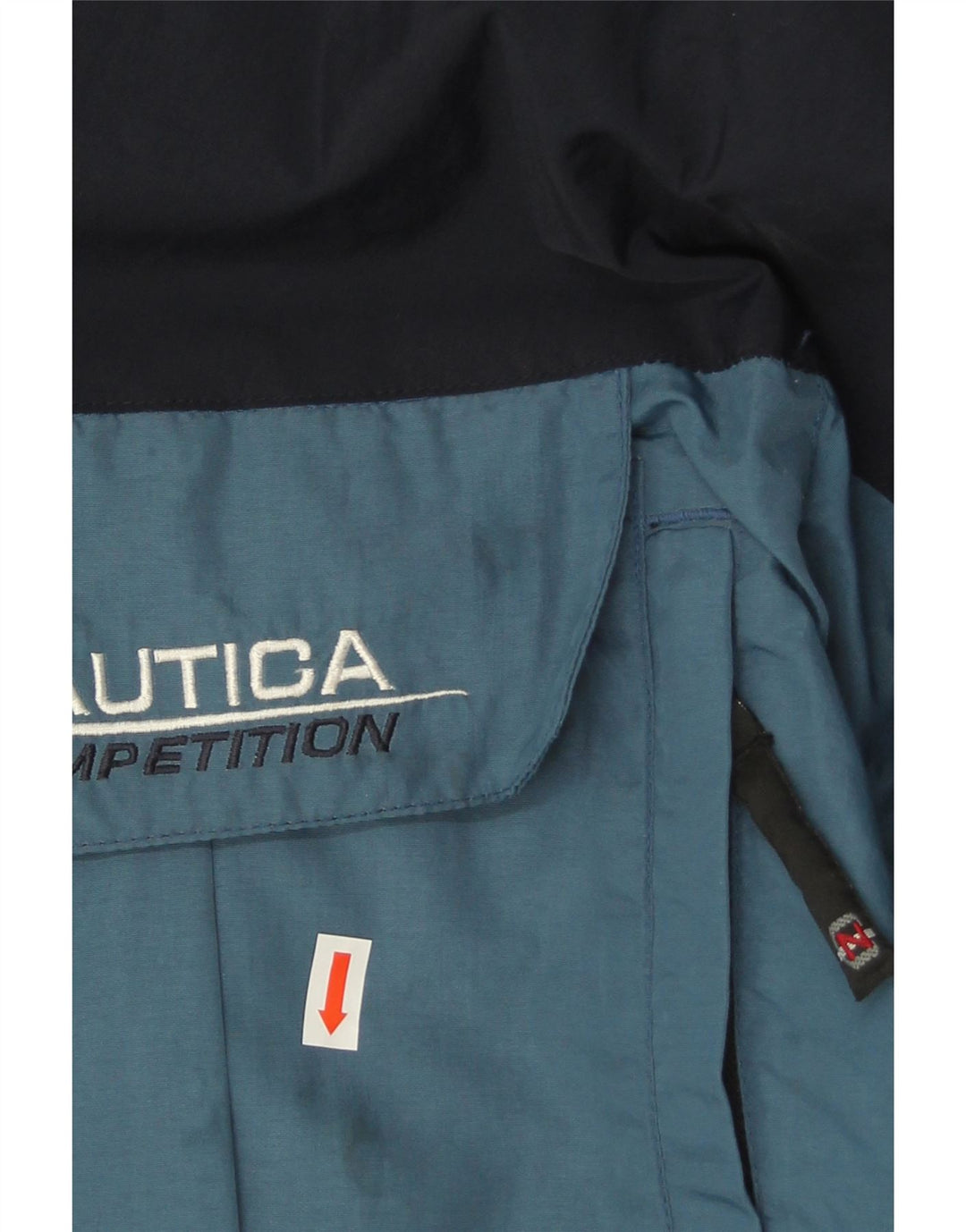 Nautica Herren-Utility-Jacke mit Kapuze, UK 38, mittelblaues Colourblock-Polyester