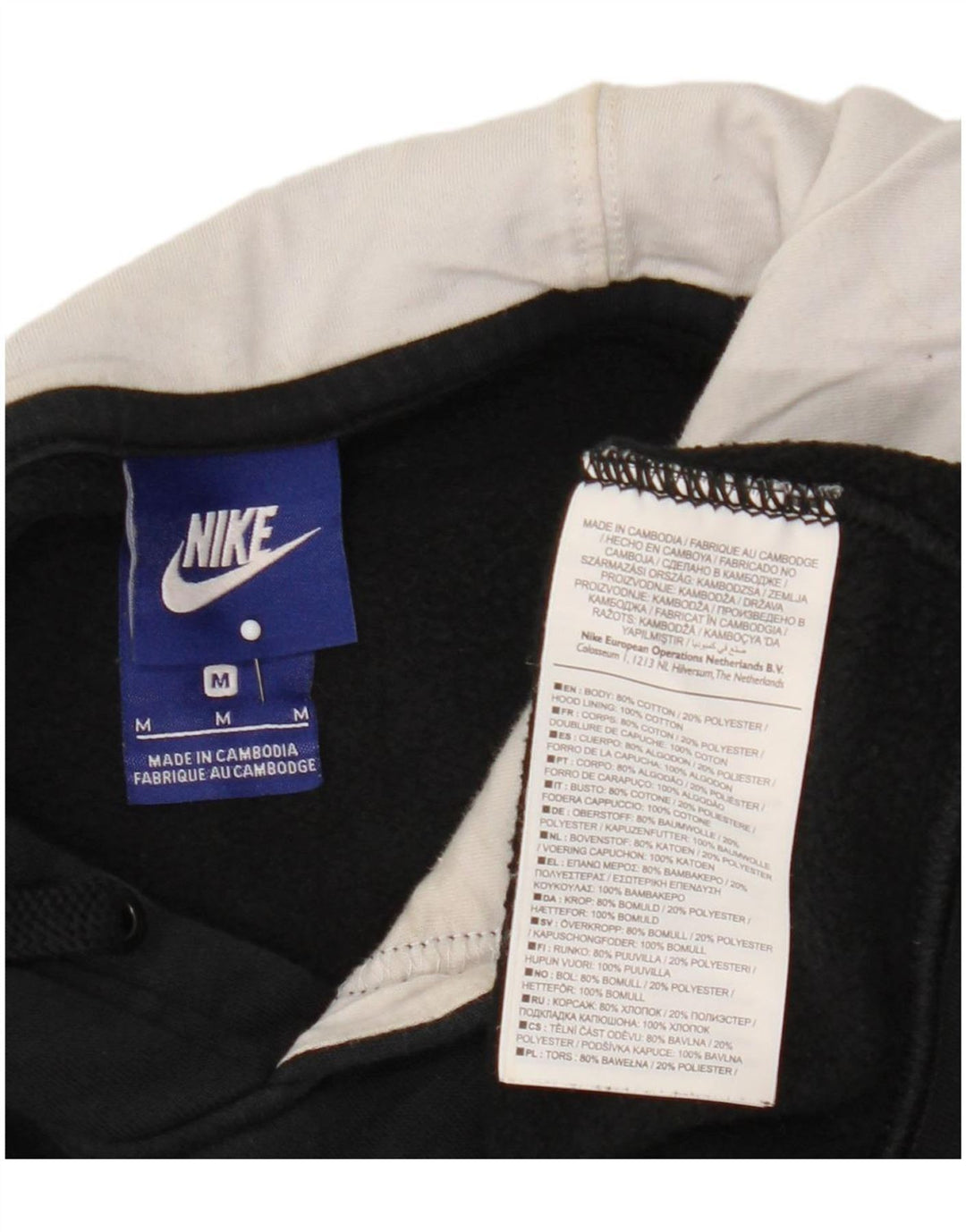 Nike Herren-Kapuzenpullover mit Grafik, mittelschwarz, Baumwolle