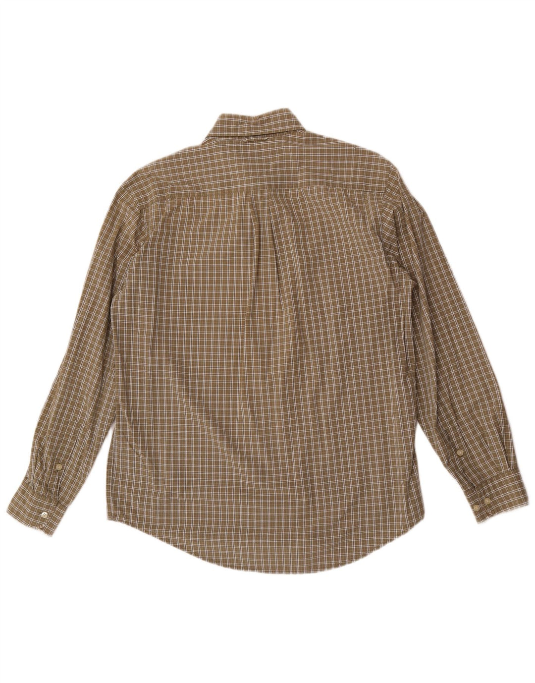 Tommy Hilfiger Herrenhemd aus Baumwolle mit mittlerem Khaki-Karomuster