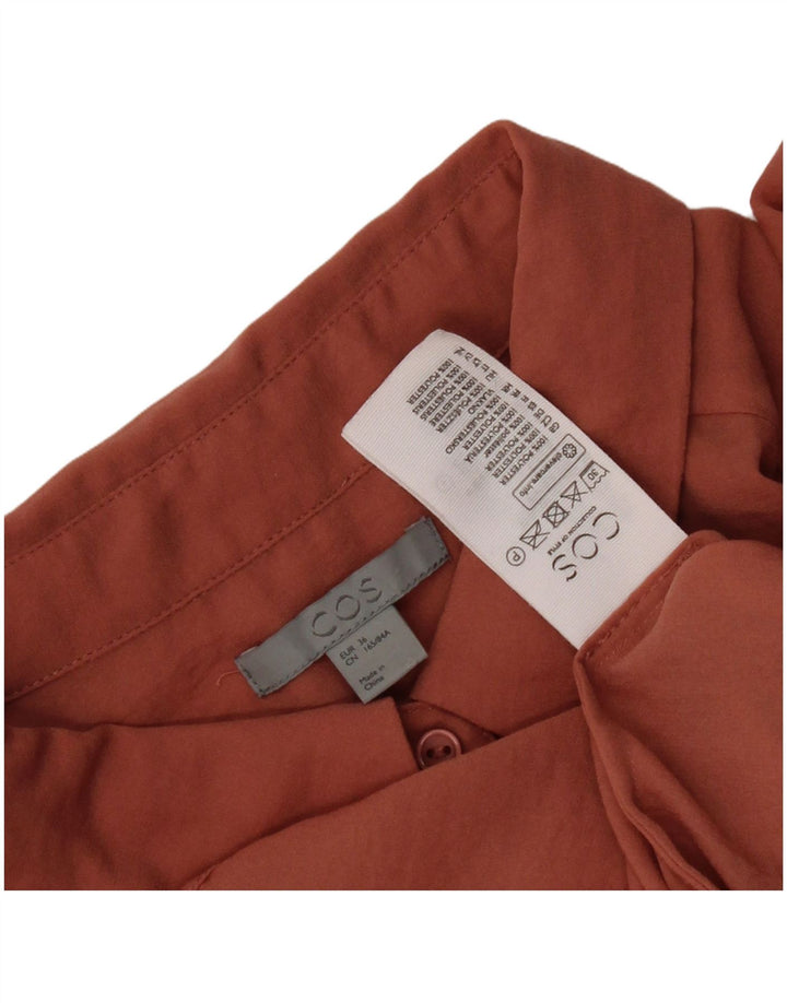Cos Damen Übergroßes Hemdkleid EU 36 Small Orange Polyester