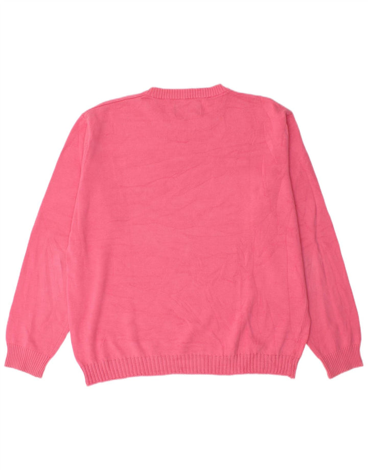 Marlboro Classics Herren-Pullover mit Rundhalsausschnitt, groß, rosa Baumwolle