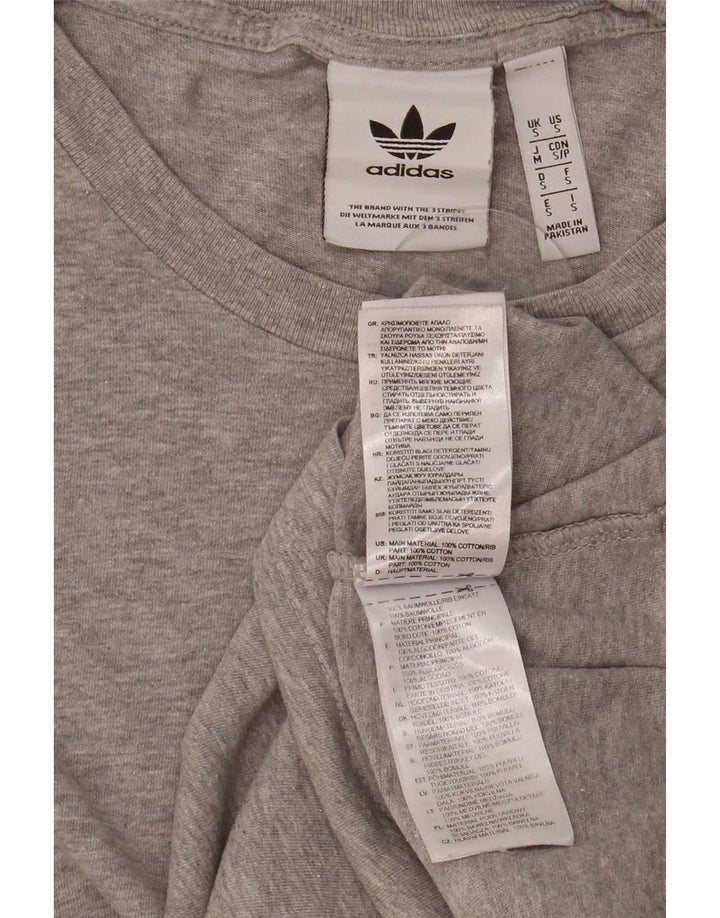 Adidas Herren T-Shirt Top Small Grau Baumwolle