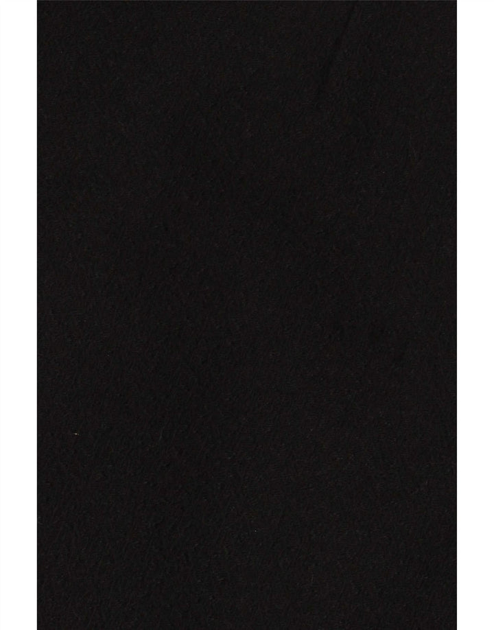 Vintage Damen Zweireihiger Mantel UK 14 Medium Schwarz