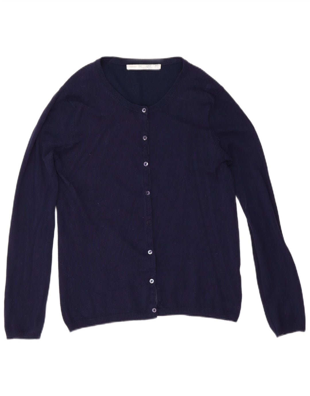 Zara Damen-Cardigan-Pullover UK 14 Medium Marineblau