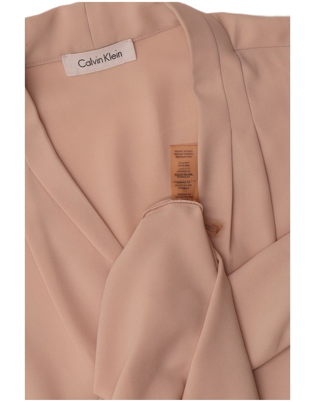 Calvin Klein Damen ärmelloses Blusenoberteil UK 14 Large Pink Polyester