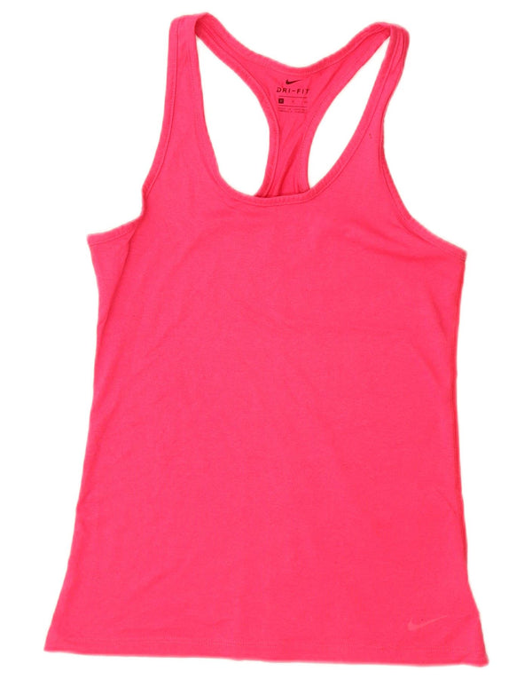 Nike Damen Dri Fit Weste Top UK 8 Small Rosa Polyester
