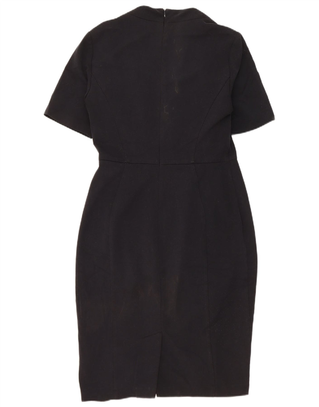 Marks & Spencer Damen Figurbetontes Kleid UK 10 Small Schwarz Polyester