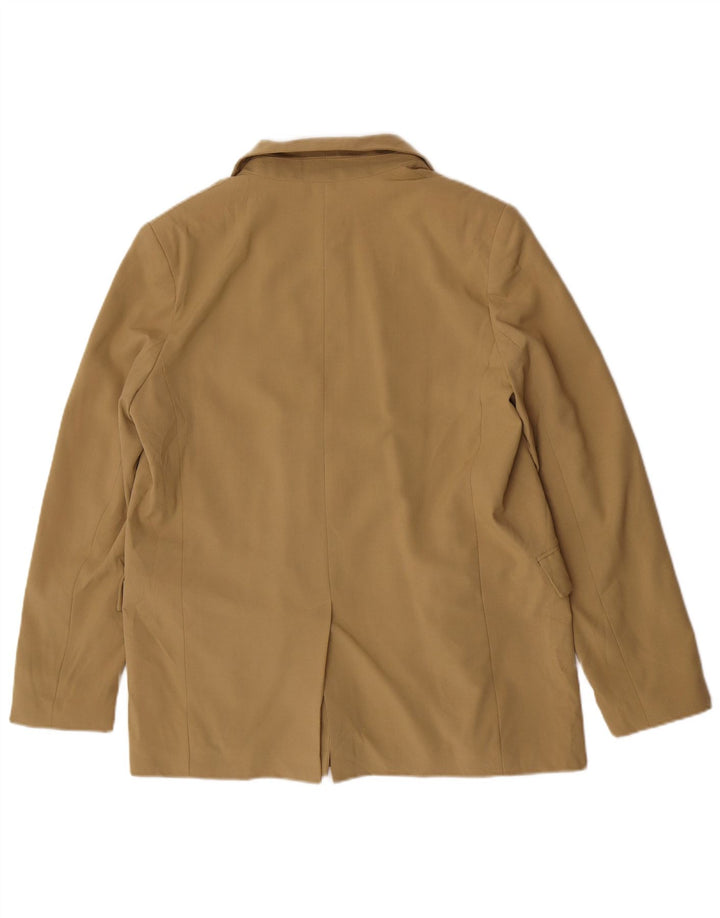 Topshop Damen Zweireiher-Blazerjacke UK 12 Medium Beige Polyester