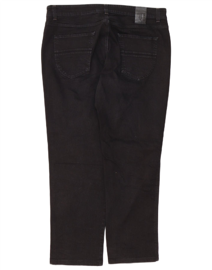 Trussardi Herren Straight Jeans W40 L30 Schwarze Baumwolle