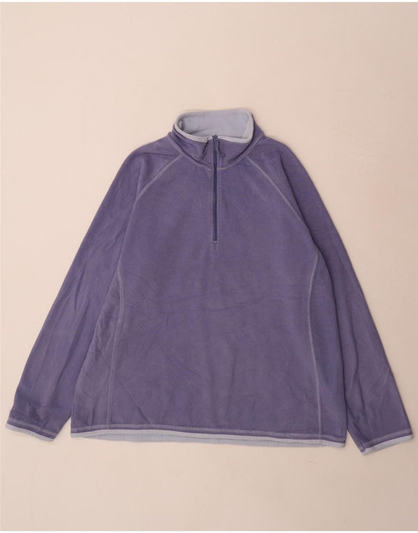 Mountain Warehouse Damen-Fleecepullover mit Reißverschluss am Kragen, UK 20 2XL, Lila, Polyester