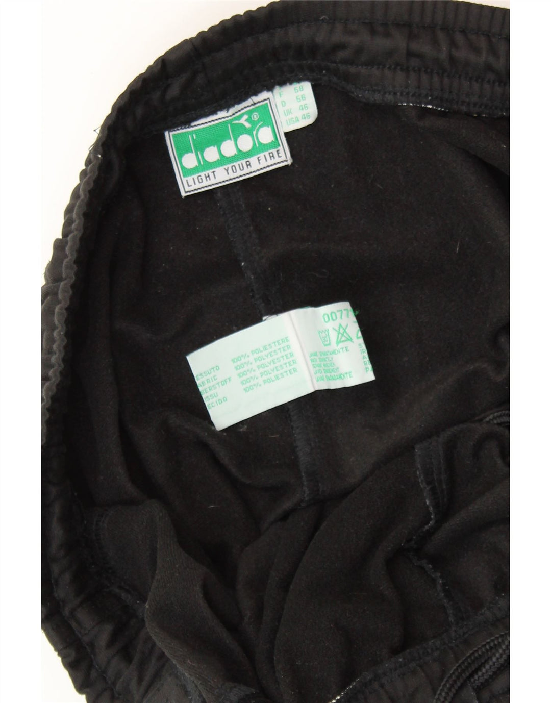 DIADORA Herren-Trainingshose, UK 46, XL, Schwarz, Polyester