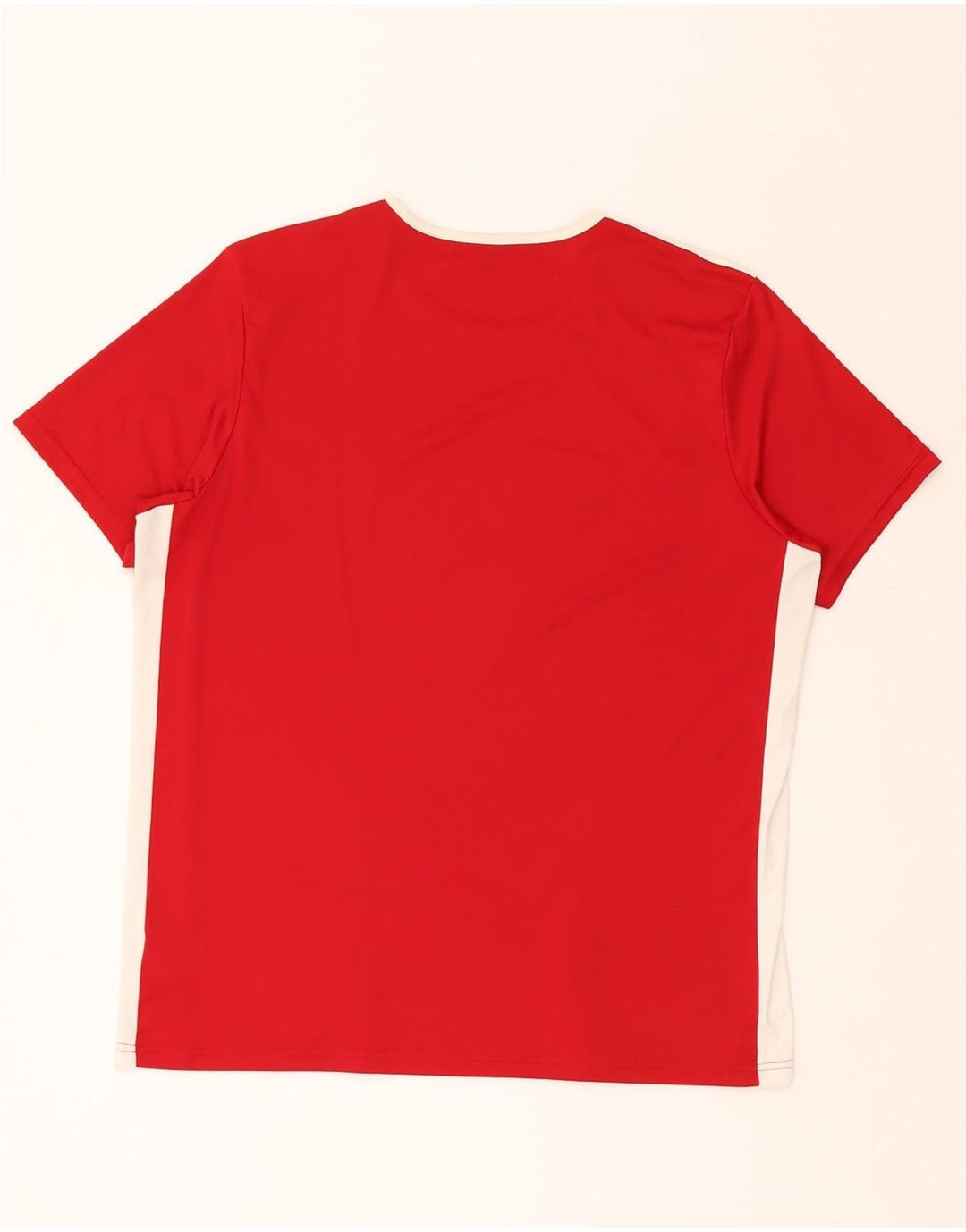 ADIDAS Herren Climalite T-Shirt Top XL Rot Colourblock Polyester