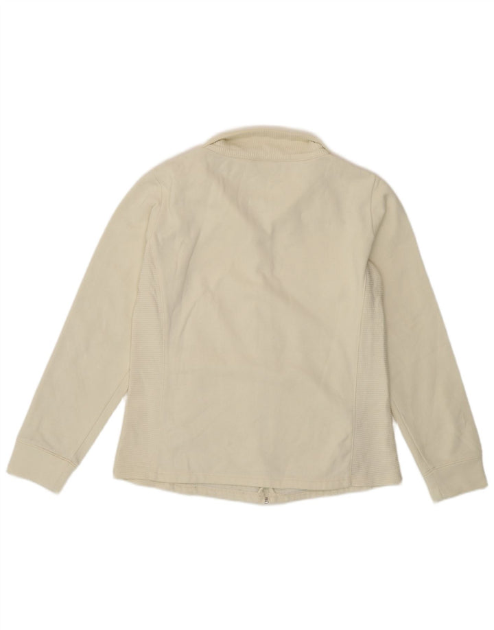 Champion Damen-Trainingsanzug-Top-Jacke, UK 14, Mittel, gebrochenes Weiß