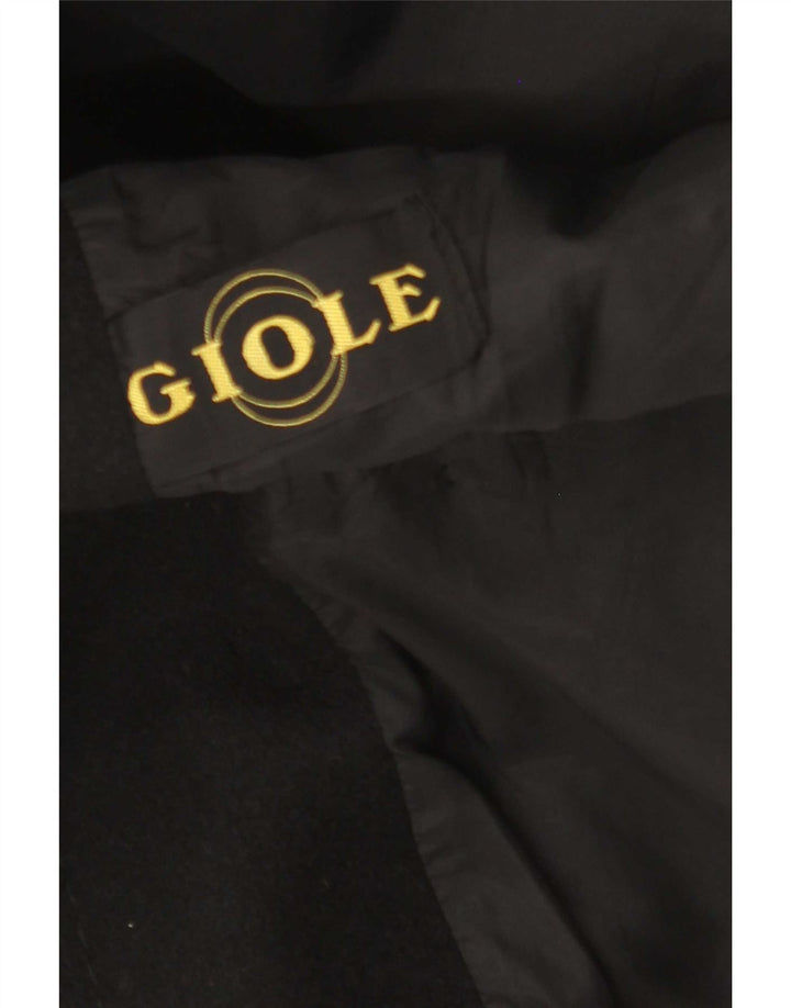 Giole Damen Zweireihiger Mantel UK 14 Medium Schwarz