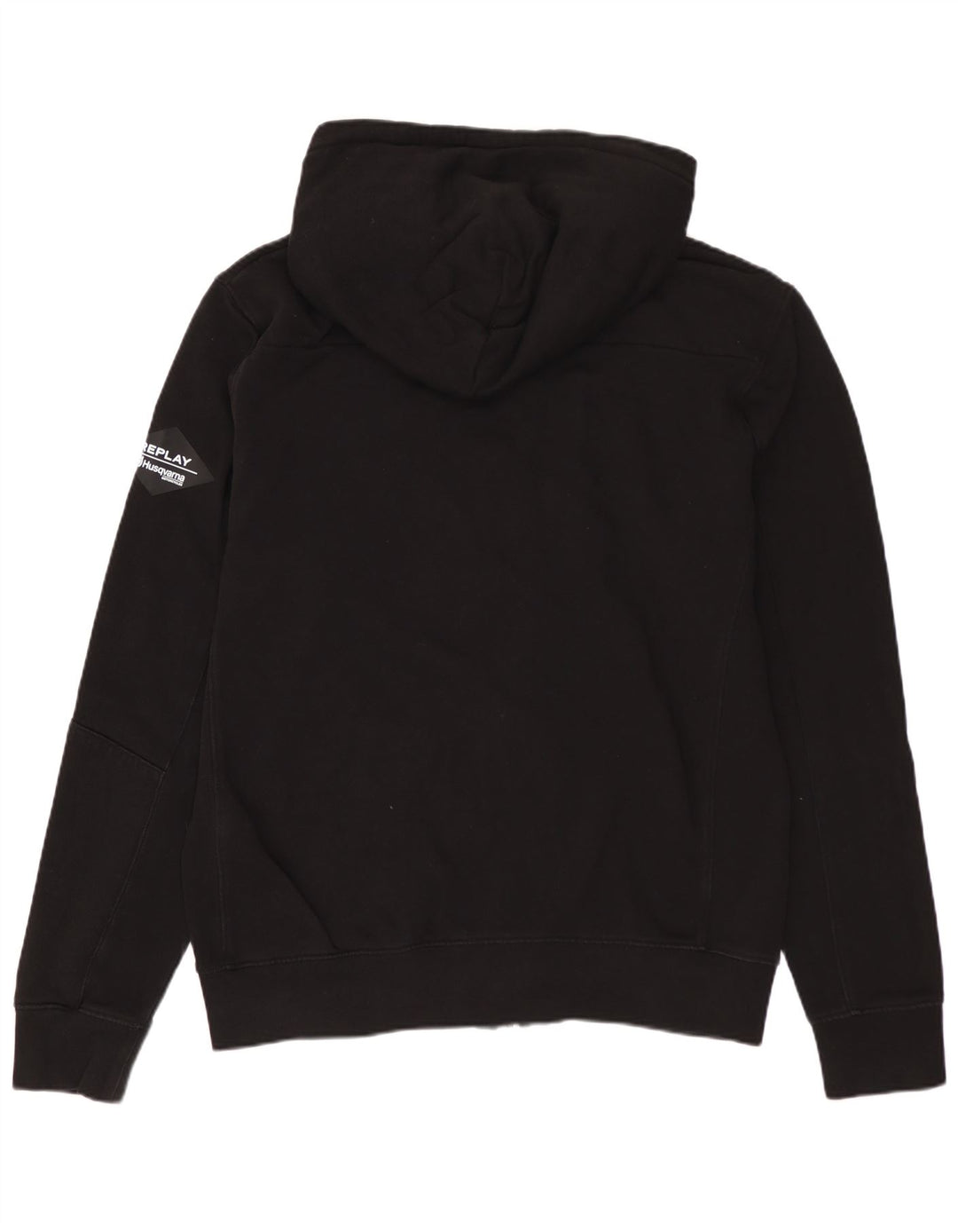 REPLAY Herren Husqvarna Graphic Zip Hoodie Pullover Mittelschwarze Baumwolle