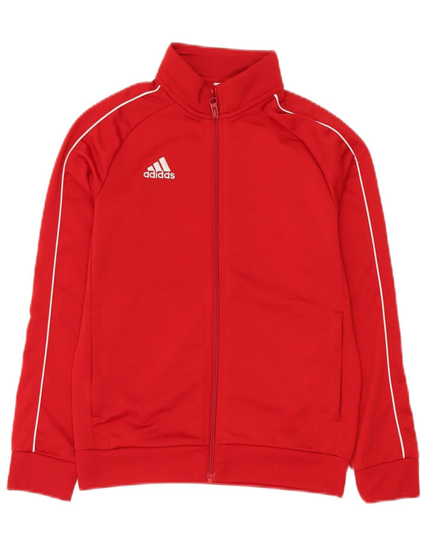 Adidas Jungen-Trainingsanzug-Top-Jacke, 9–10 Jahre, rotes Polyester