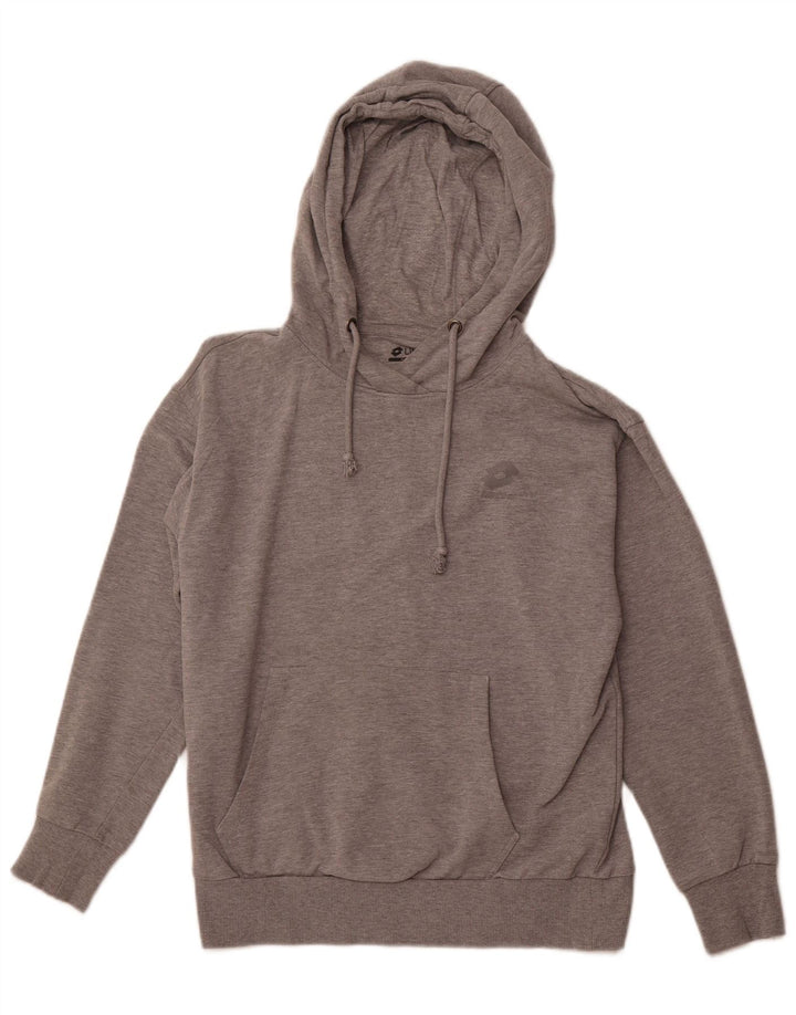 LOTTO Damen Kapuzenpullover UK 14 Mittelgraue Baumwolle