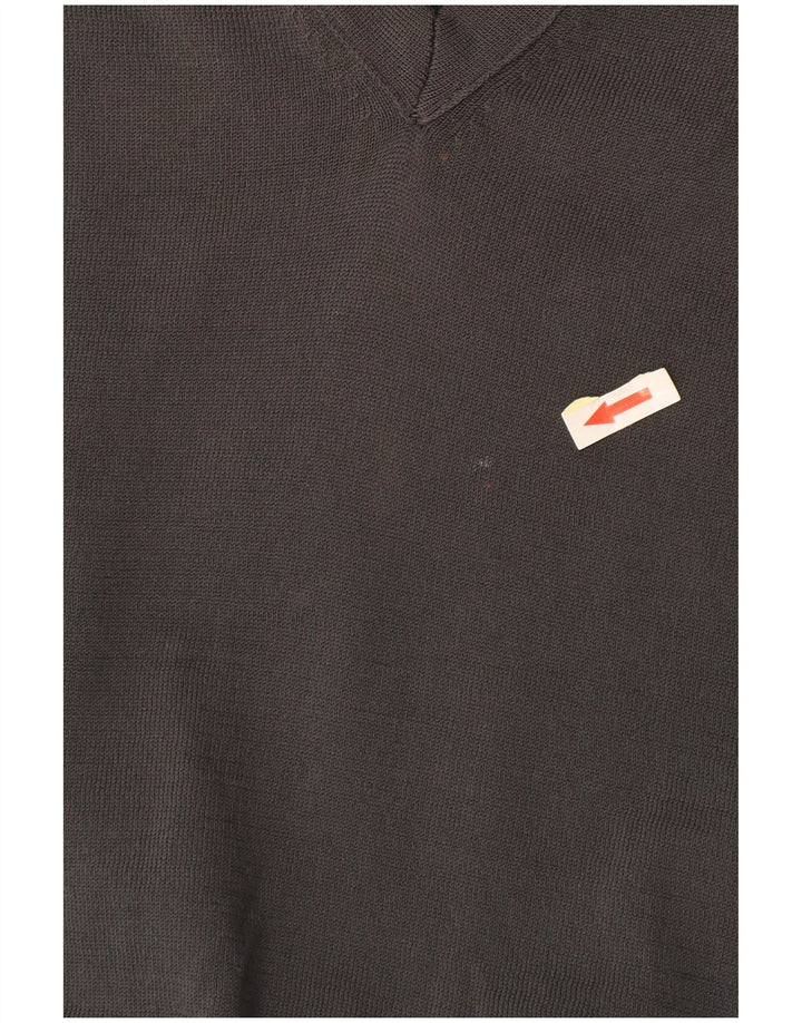 Zara Herren Pullover mit V-Ausschnitt Mittelgrau