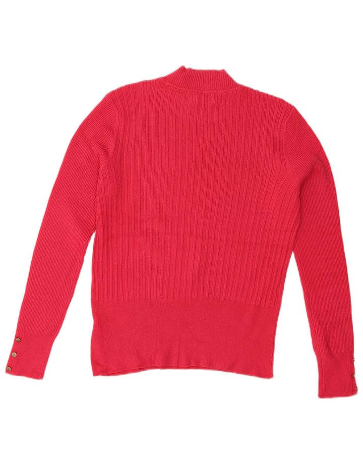 MARKS & SPENCER Womens Turtle Neck Jumper Sweater UK 14 Medium Pink