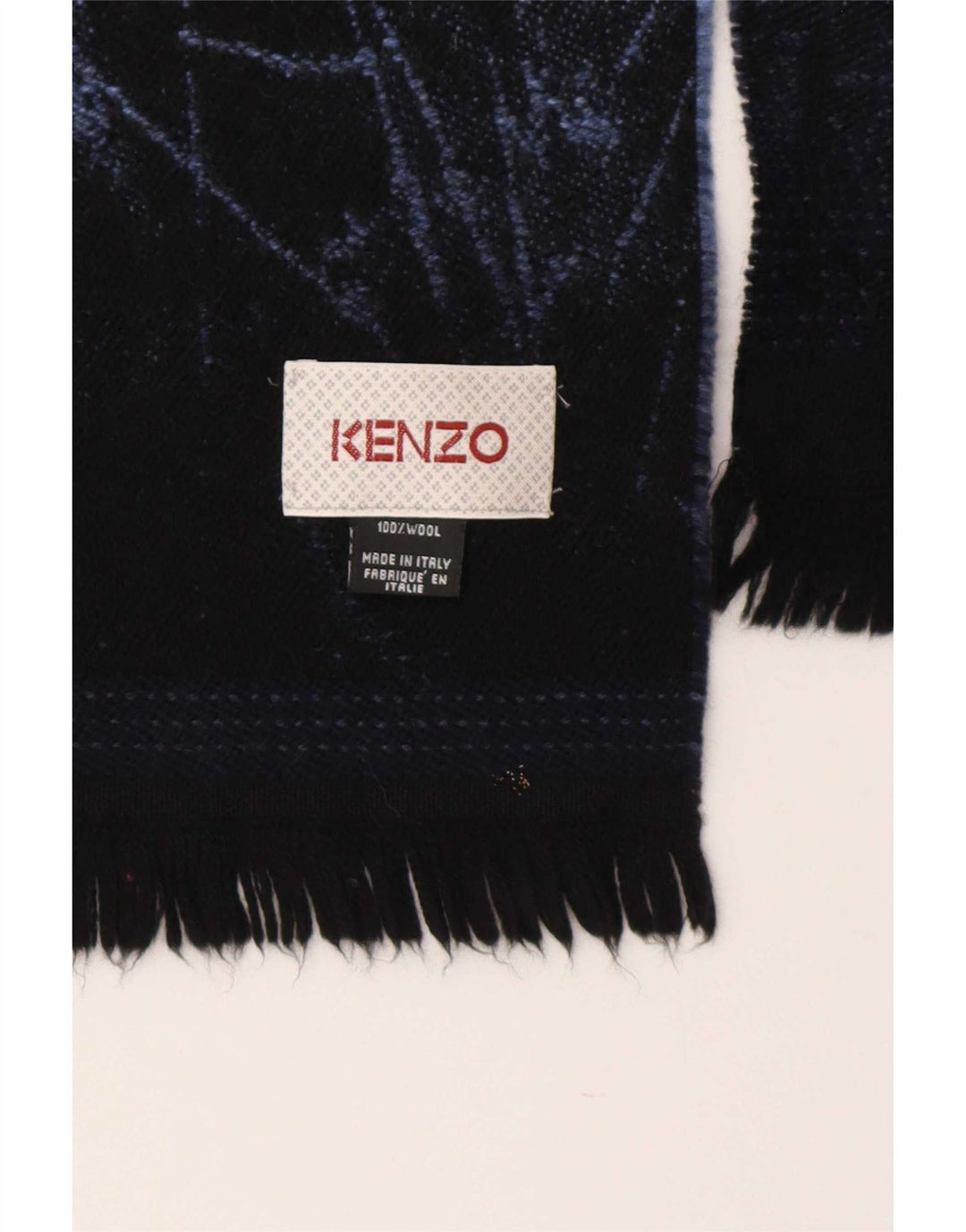 Kenzo Damen-Schal mit abstraktem Muster, rechteckig, Einheitsgröße, marineblaue Wolle