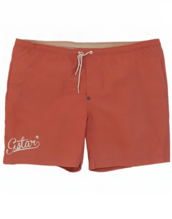 G-Star Herren Badeshorts mit Grafik, groß, aus rotem Polyester