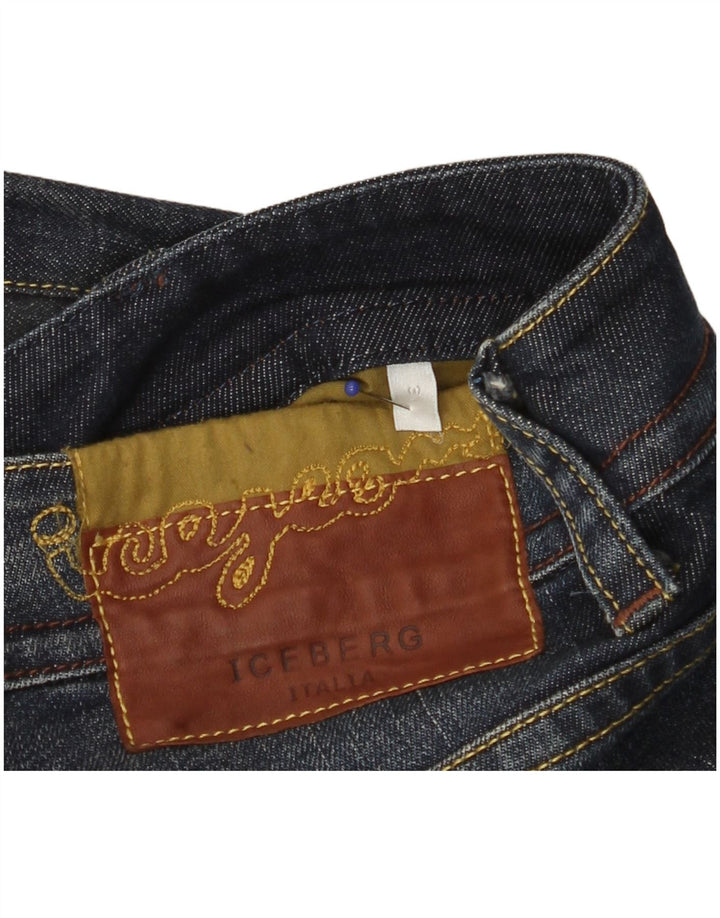 Iceberg Damen Slim Jeans W31 L34 Marineblaue Baumwolle