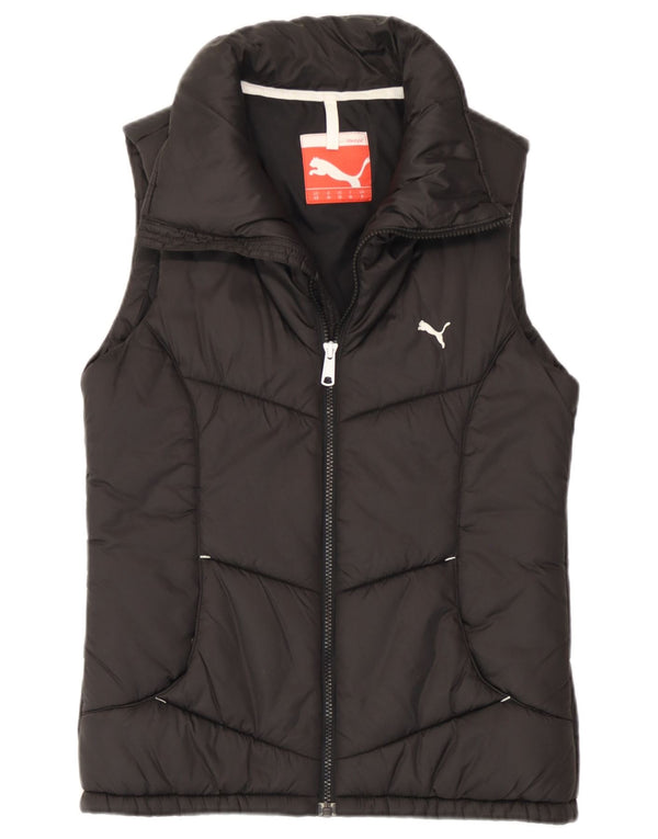 Puma Damen Wattierte Weste UK 8 Small Schwarz Polyamid Sport
