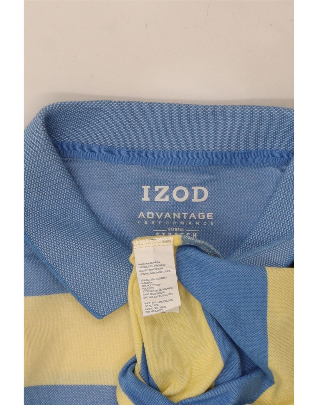 IZOD Herren-Poloshirt XL, blau gestreift, Baumwolle