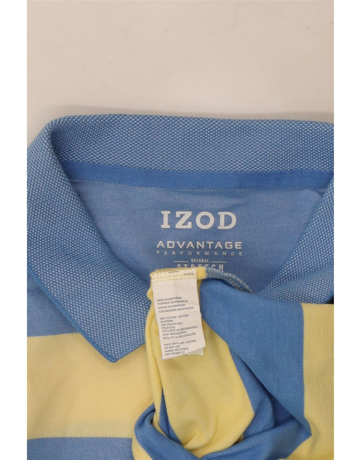 IZOD Herren-Poloshirt XL, blau gestreift, Baumwolle