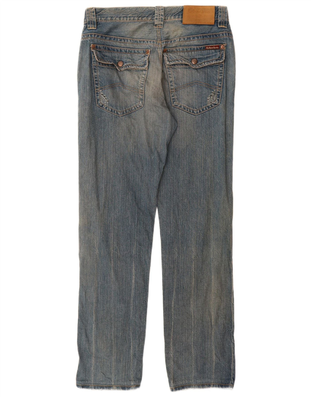 Marlboro Classics Herren Straight Jeans W34 L32 Blaue Baumwolle