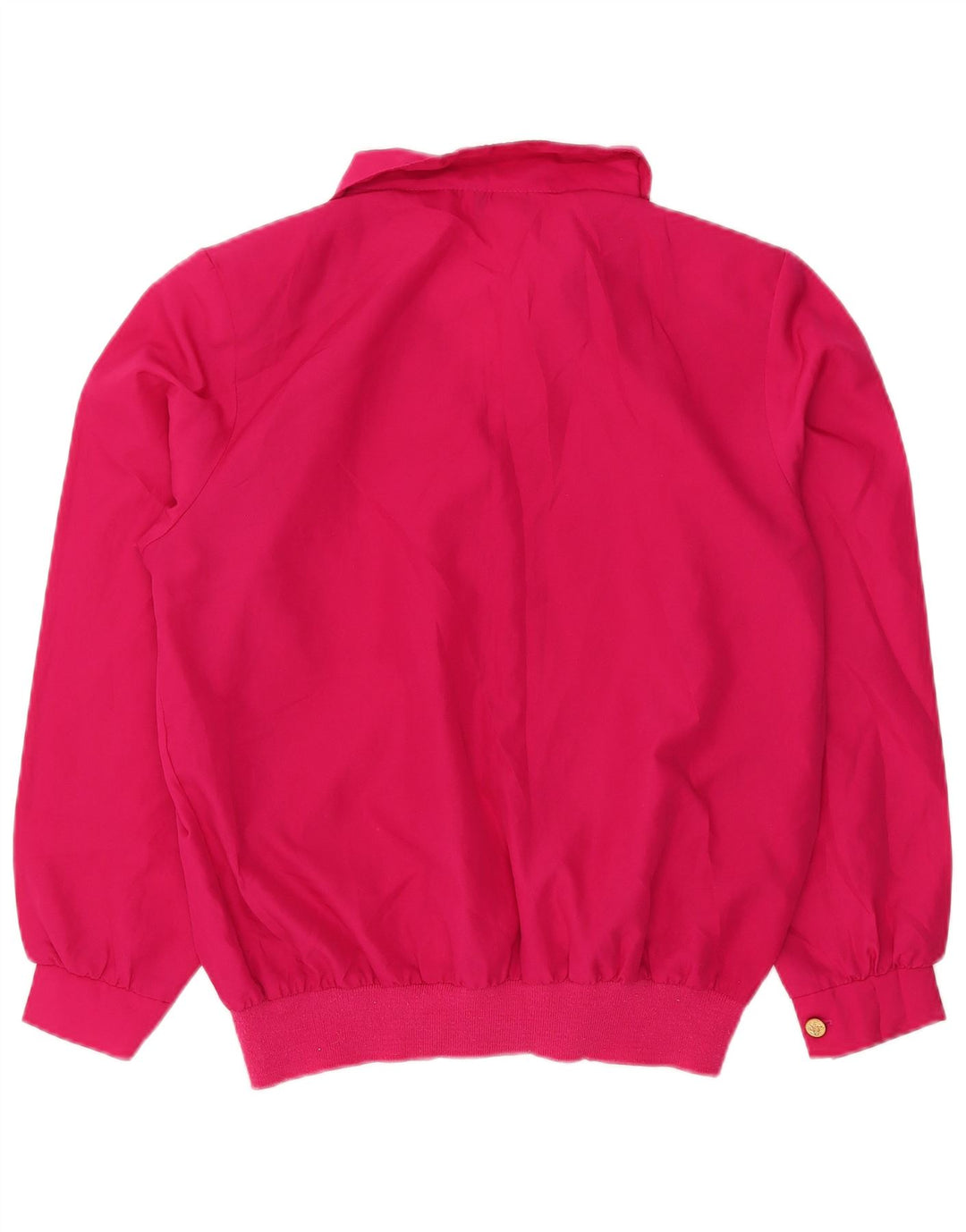 Vintage Damen Langarm-Oversize-Bluse Top US 14 XL Rosa Polyester