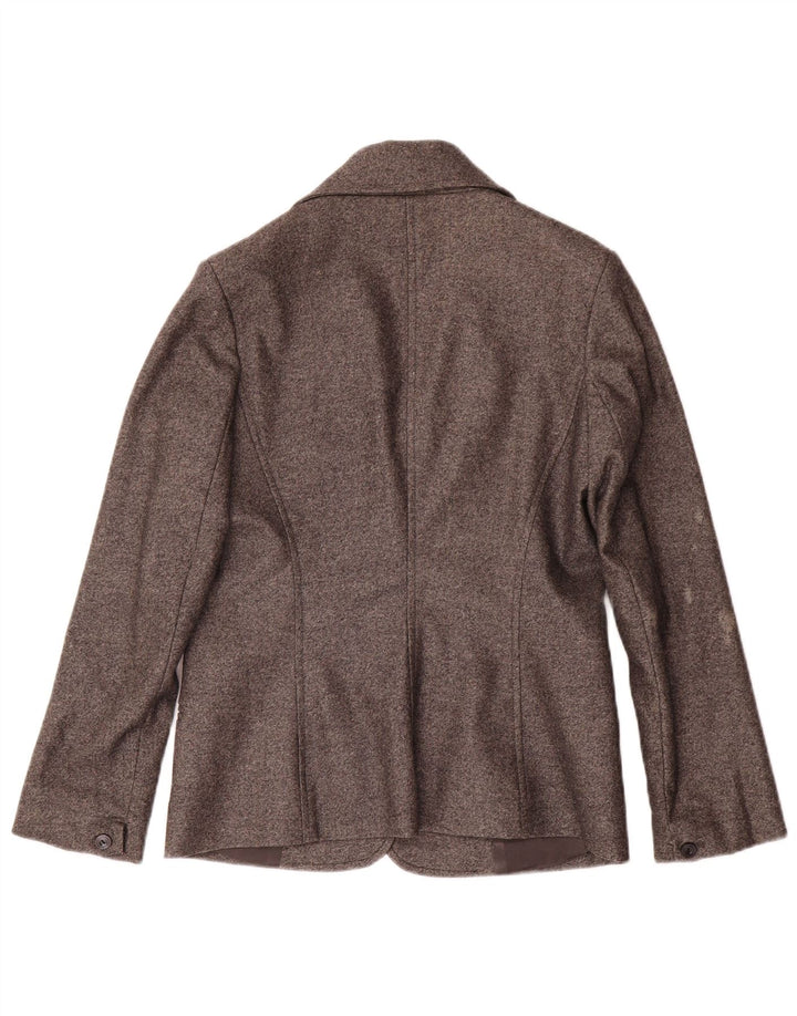 Patrizia Pepe Damen 3-Knopf-Blazerjacke IT 44 mittelgraue Baumwolle
