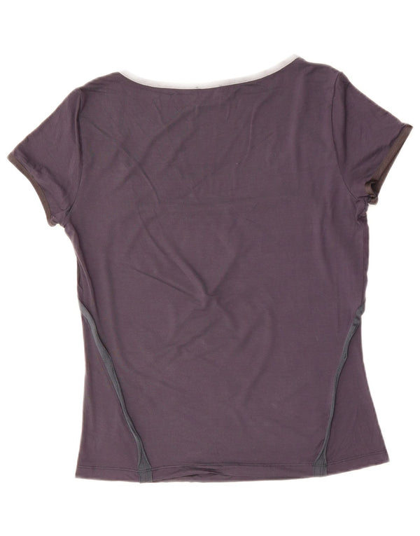 CERRUTI 1881 Damen T-Shirt Top UK 12 Medium Marineblau Viskose