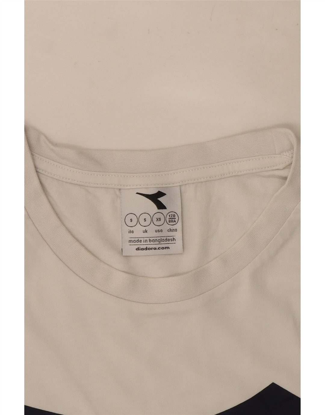 Diadora Herren-T-Shirt mit Grafik, Größe S, weiße Baumwolle
