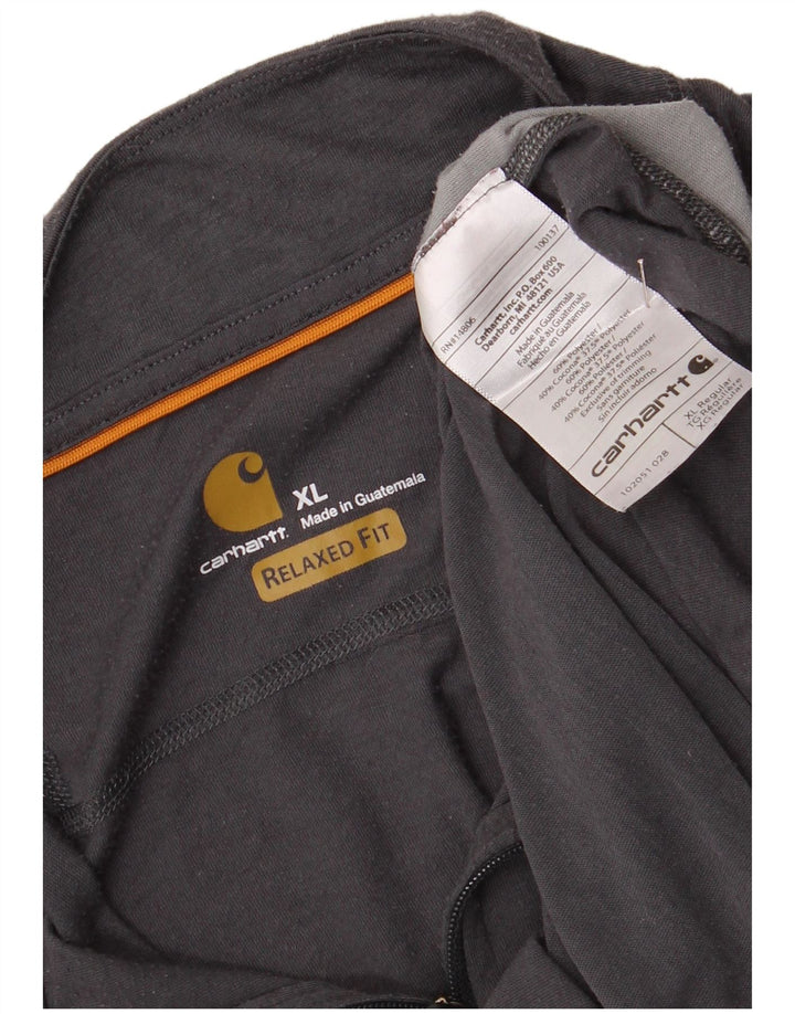 Carhartt Herren-Pullover-Trainingsanzugoberteil mit Reißverschluss, XL, Grau, Farbblock