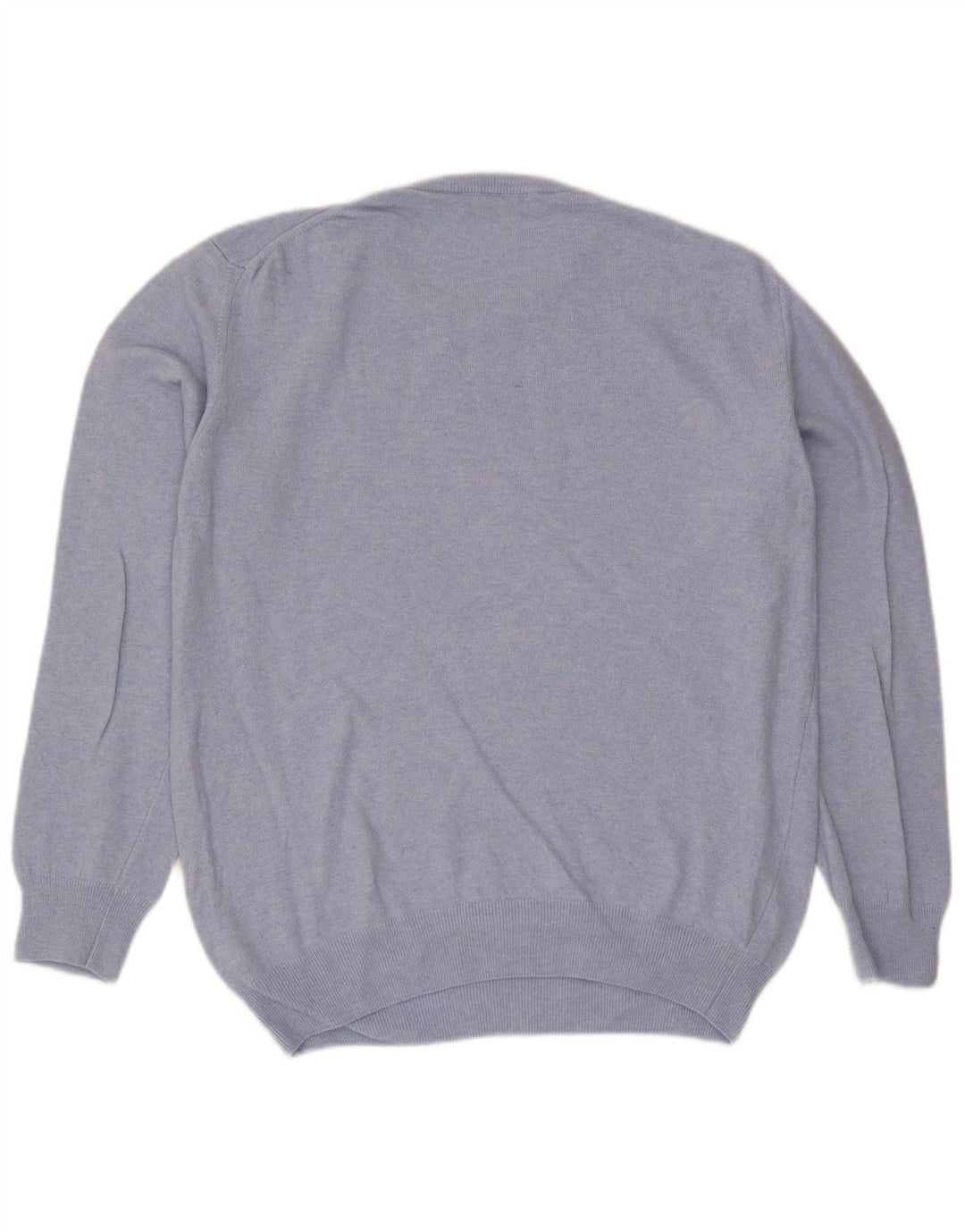 Trussardi Herren-Pullover mit Rundhalsausschnitt aus mittelblauer Wolle