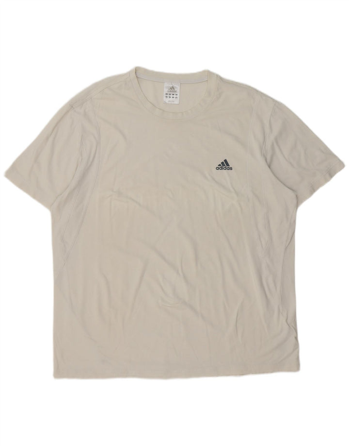 Adidas Herren T-Shirt Top 2XL Weiße Baumwolle