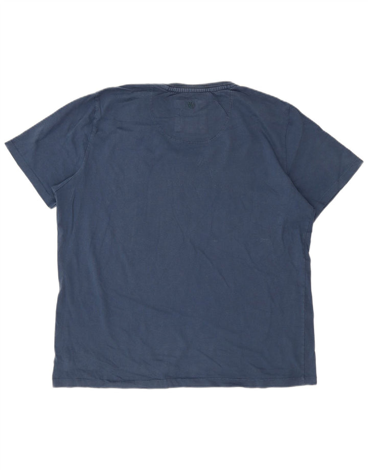 Fat Face Herren-T-Shirt mit Grafik, XL, Blau, Baumwolle