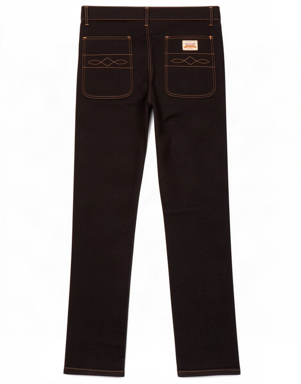 Vintage Damen gerade Chinohose IT 52 2XL W32 L33 Schwarz