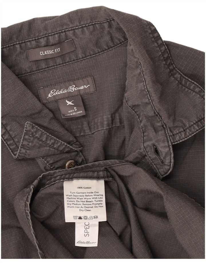 Eddie Bauer Herren-Hemd mit klassischer Passform, Größe S, Grau, Baumwolle