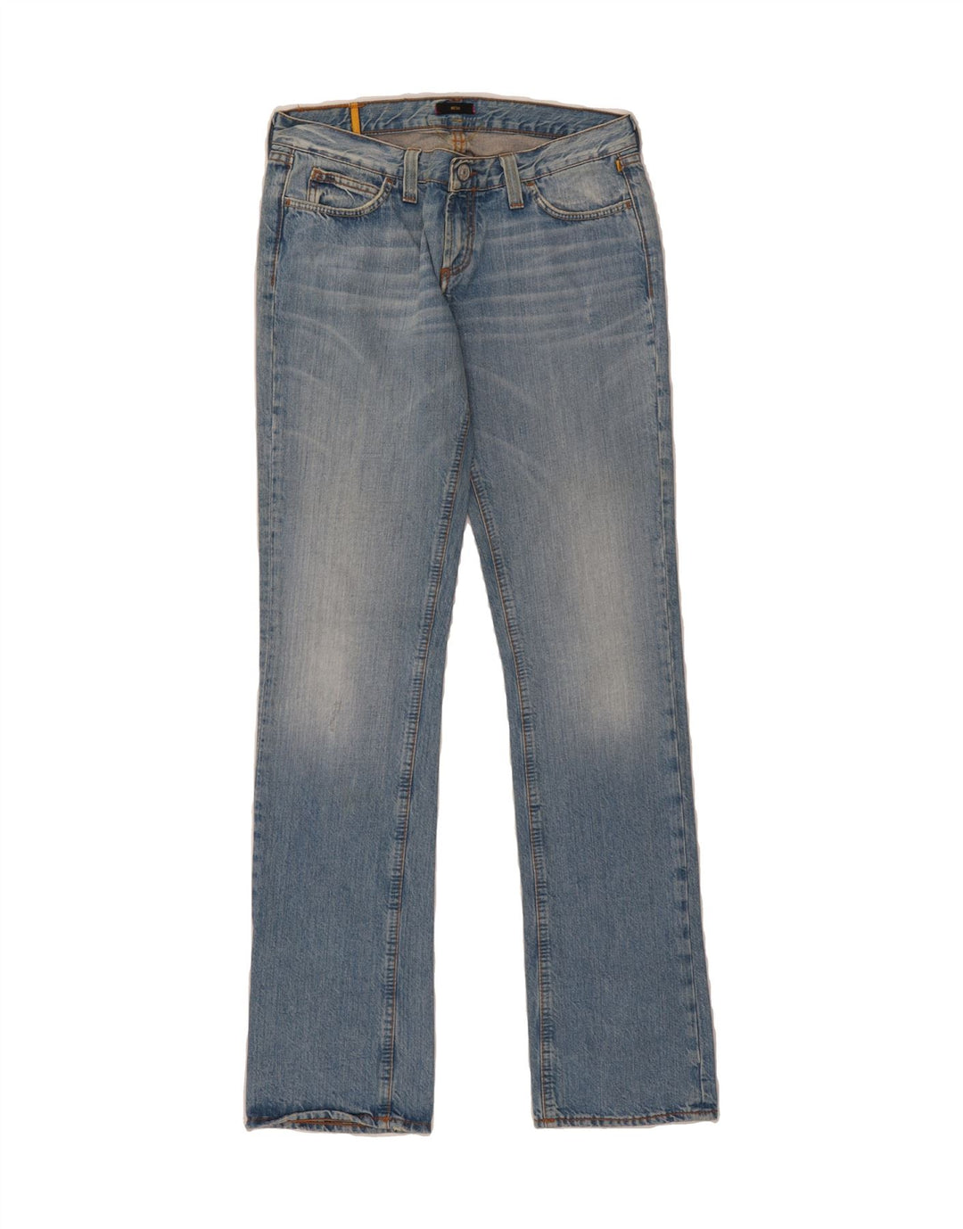 MELTIN' POT Womens Mesh Straight Jeans W28 L34 Blue Cotton Vintage Meltin' Pot and Second-Hand Meltin' Pot from Messina Hembry 