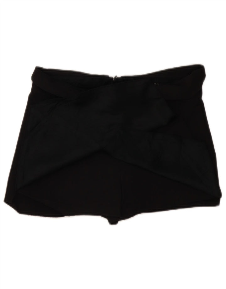 ZARA Damen Skort UK 8 Small Schwarz Acetat