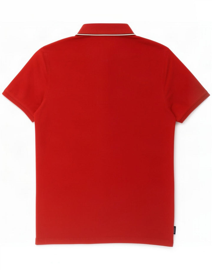 Ted Baker Herren-Poloshirt, Größe 3, Mittelrot