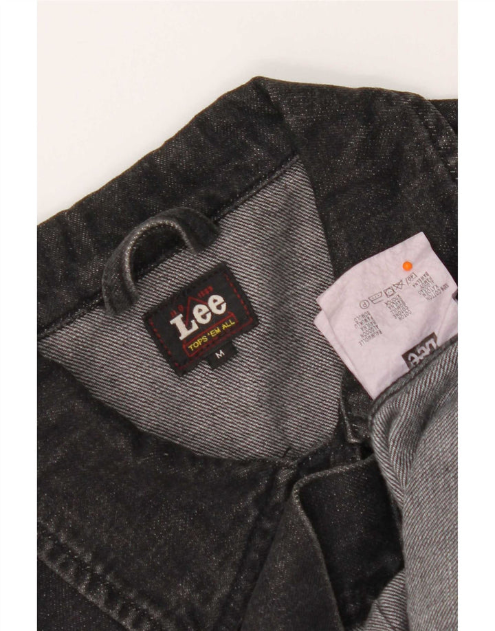 Lee Herren Jeansjacke UK 38 Mittelschwarze Baumwolle