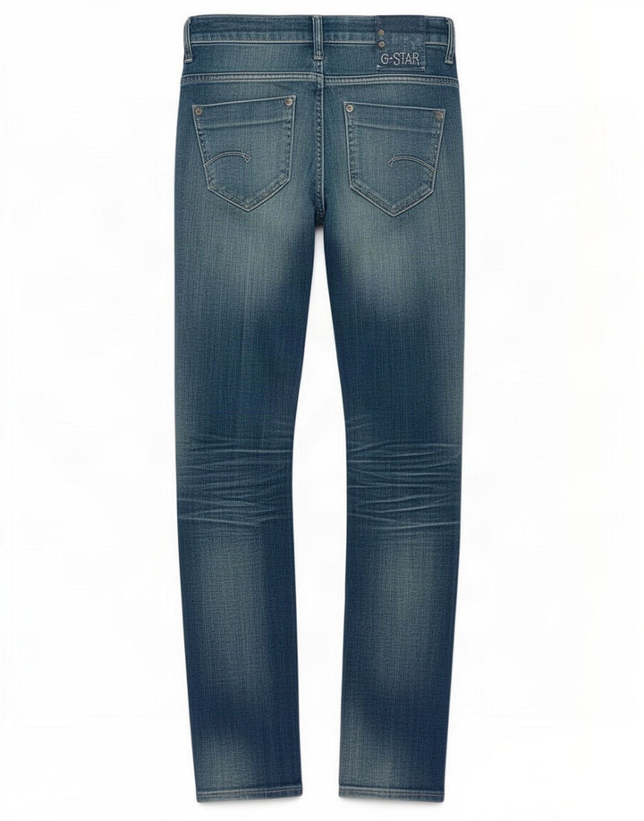 G-Star Damen Slim Jeans W26 L33 Blaue Baumwolle