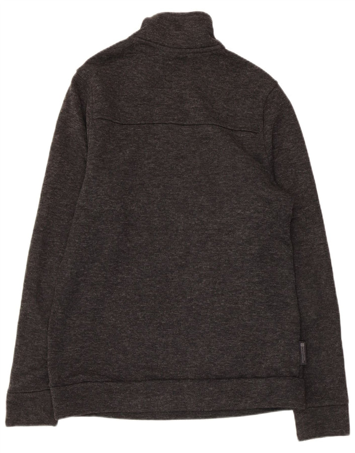 MOUNTAIN WAREHOUSE Herren-Sweatshirt mit Reißverschluss am Hals, Mittelgrau meliert